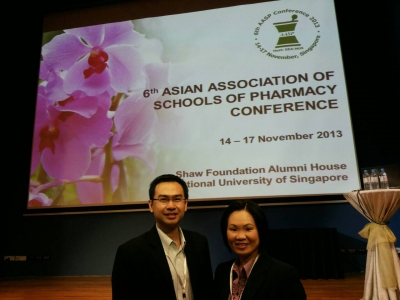 The 6th Asian Association of Schools of Pharmacy (AASP)Conference 2013, NUS, Singapore