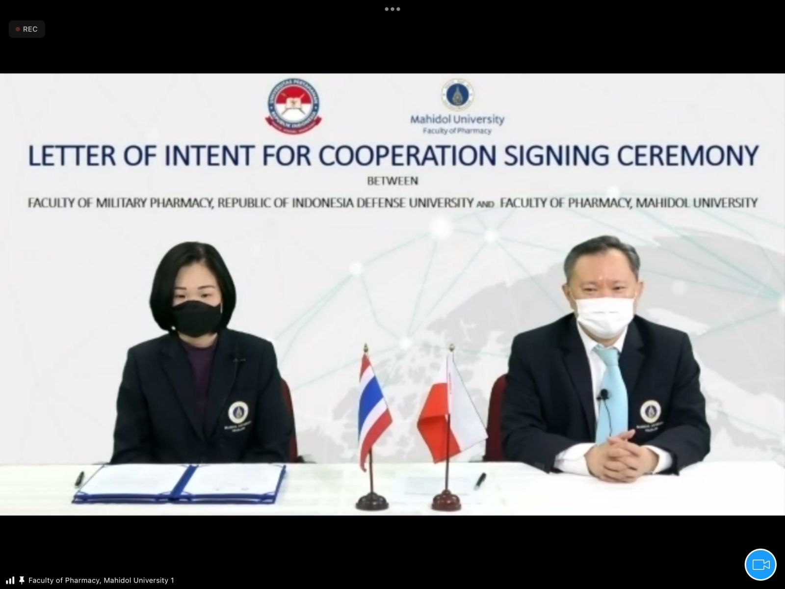 ลงนามความร่วมมือกับ Faculty of Military Pharmacy, Republic of Indonesia Defense University 