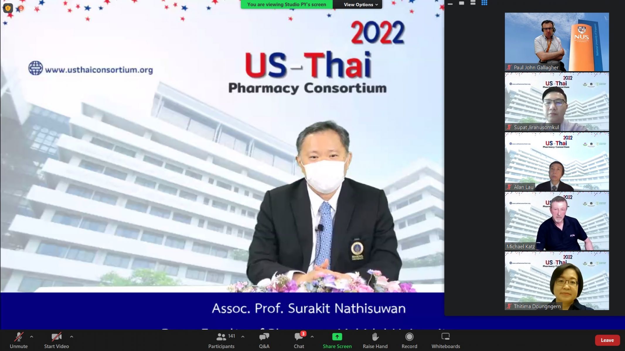 2022 US Thai Pharmacy Consortium Virtual Meeting DAY1