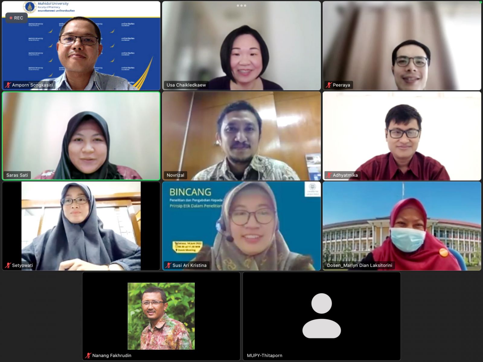 Zoom meeting with Gadjah Mada University