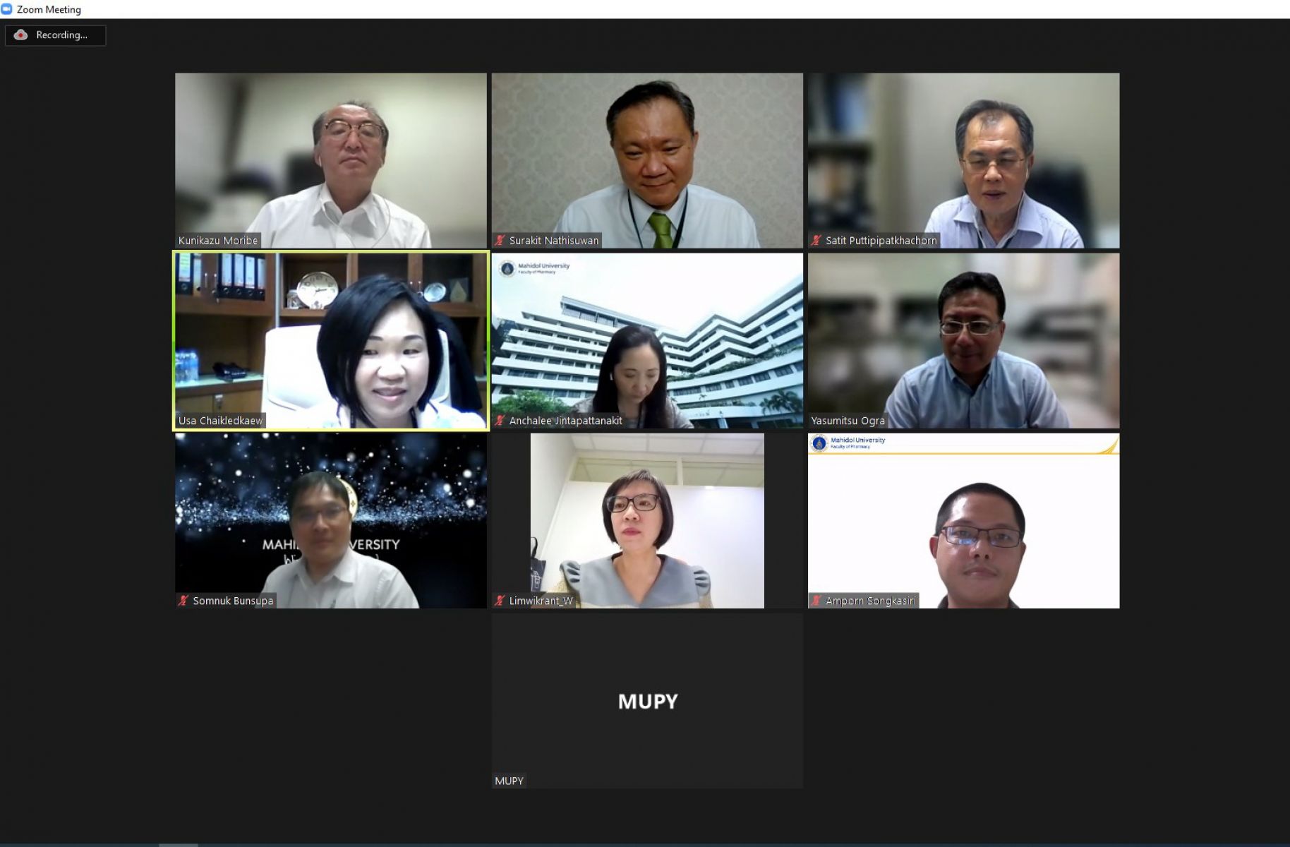 Zoom Meeting with Chiba University