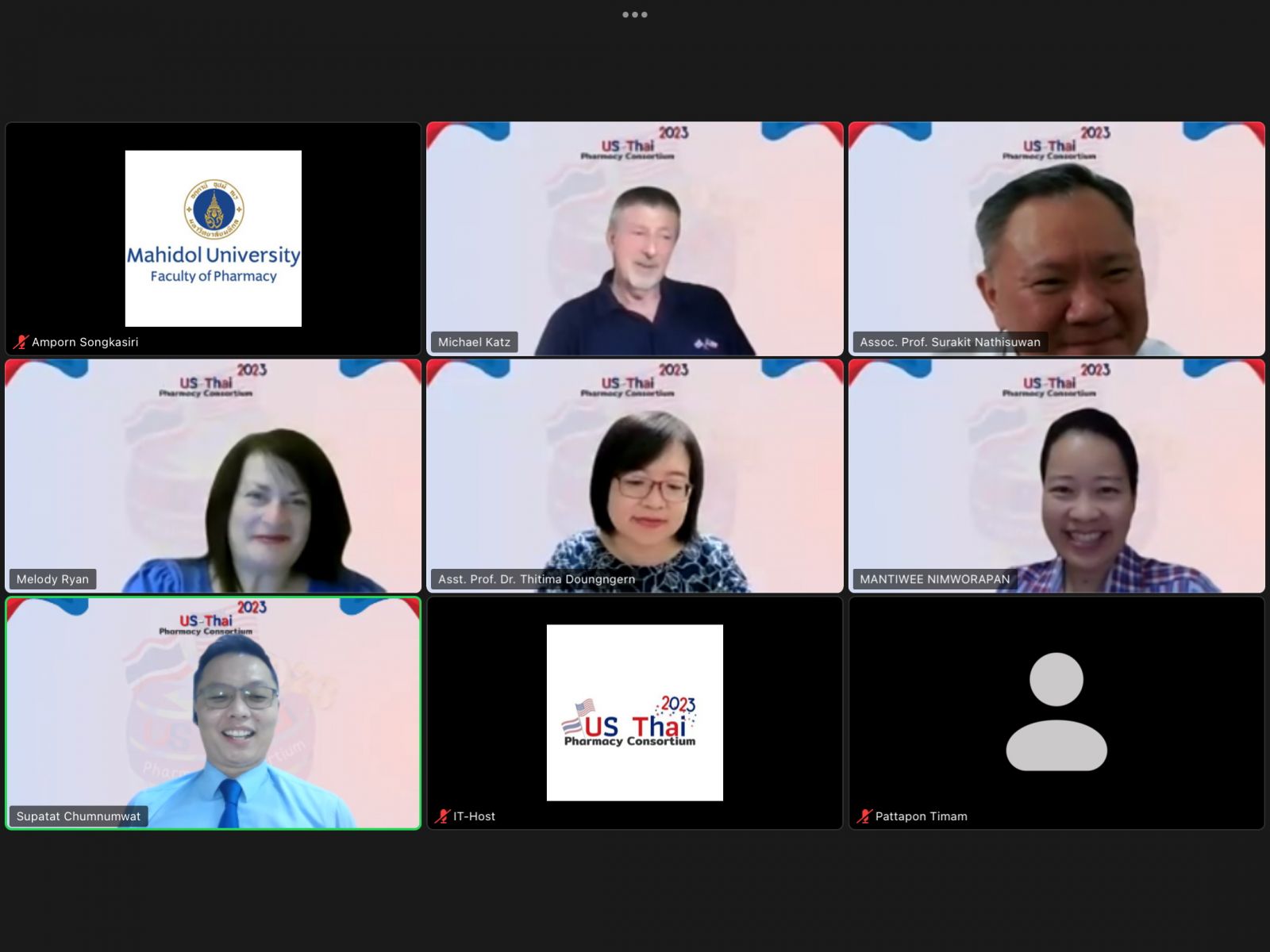 Day 2 - 2023 US-Thai Pharmacy Consortium Virtual Meeting