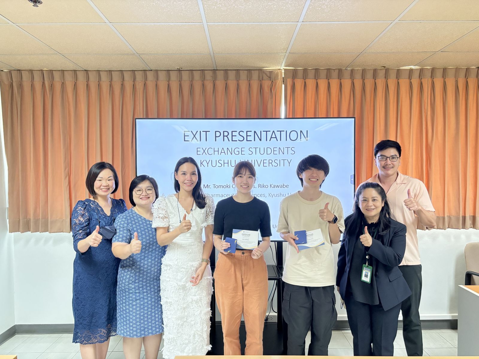 Exit Presentation of Kyushu Students 
