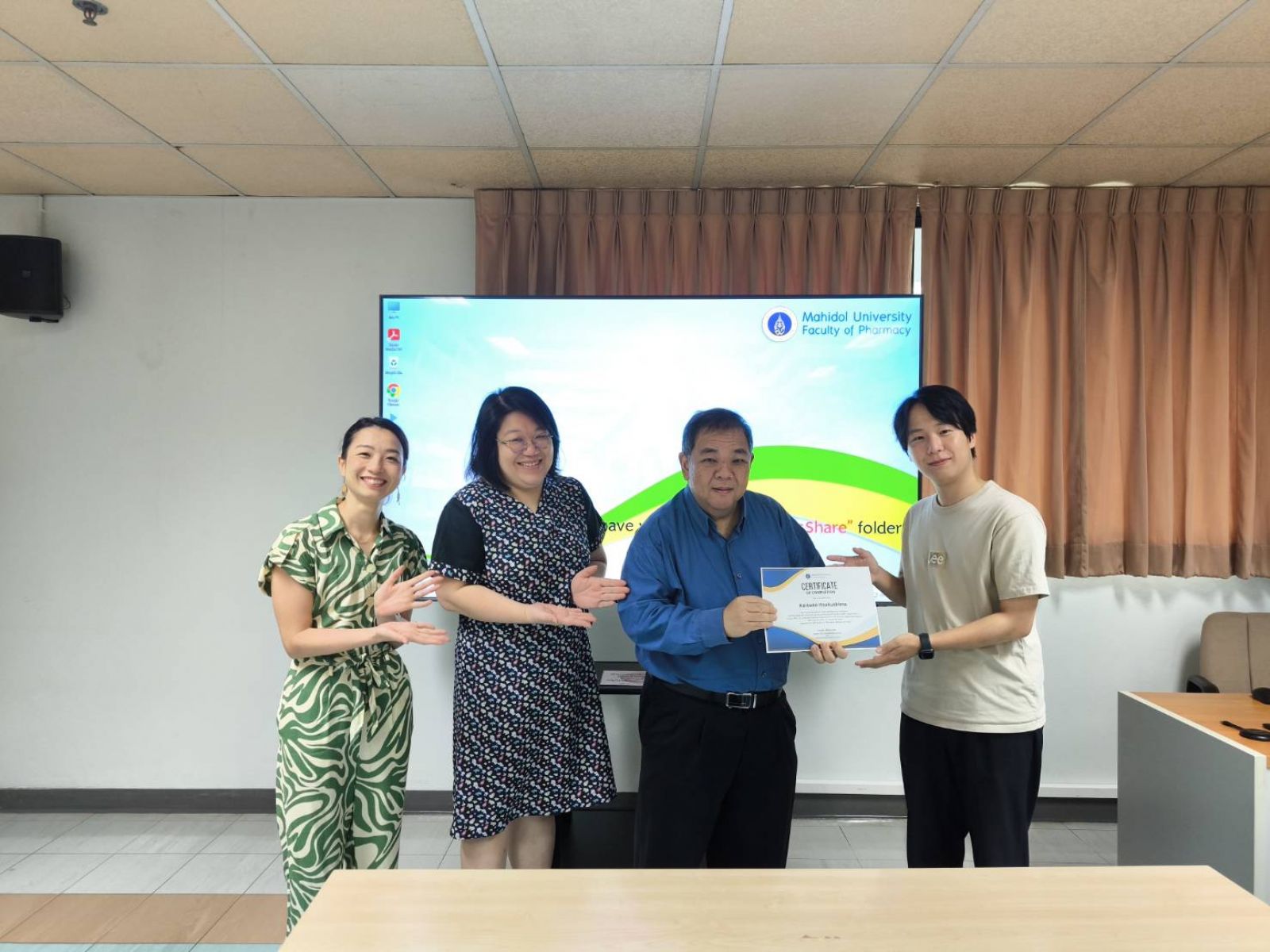 Exit Presentation of Exchange Student from Shinshu University