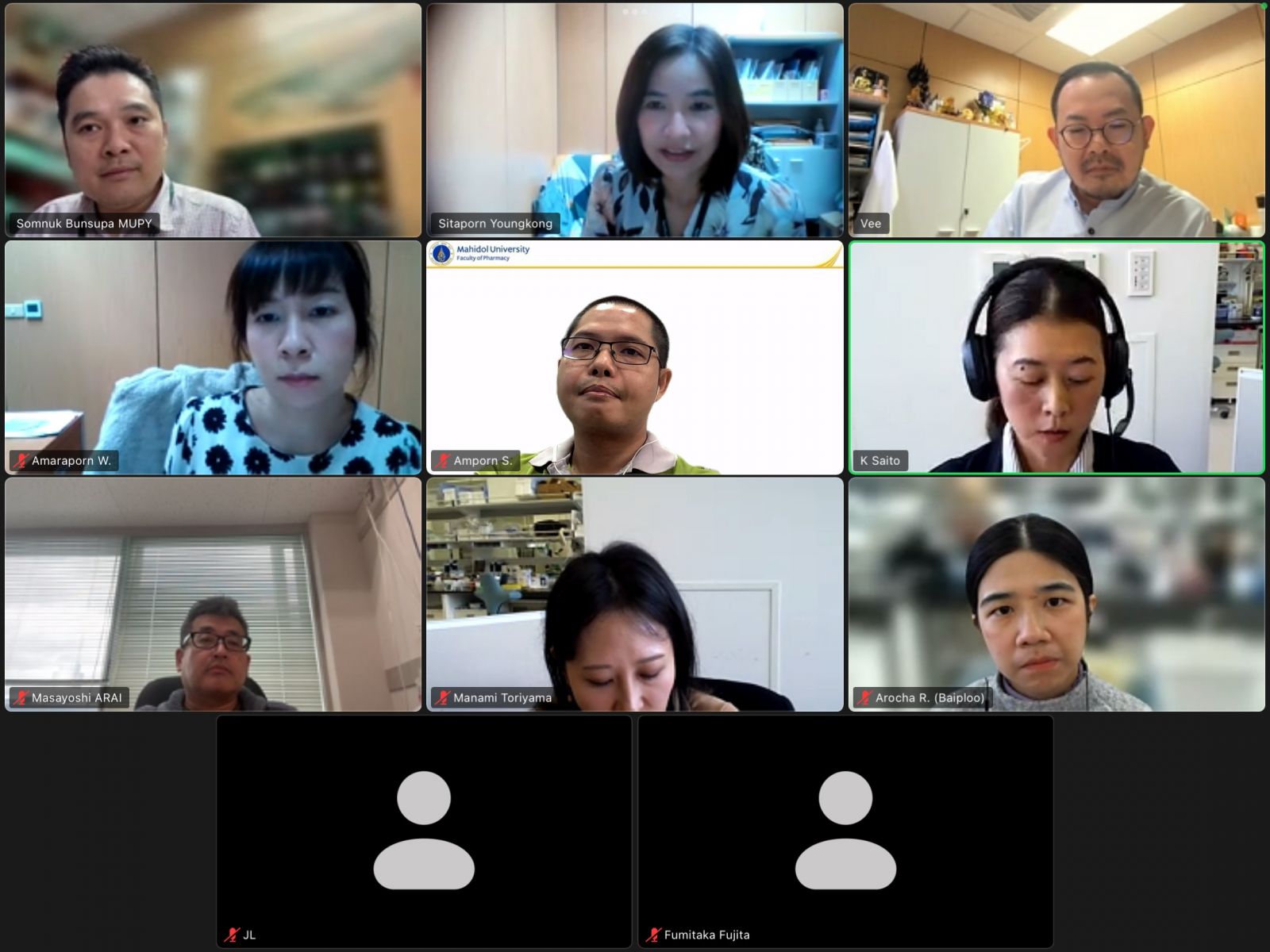 Zoom meeting with Advanced Cosmetic Science Laboratory, Osaka University
