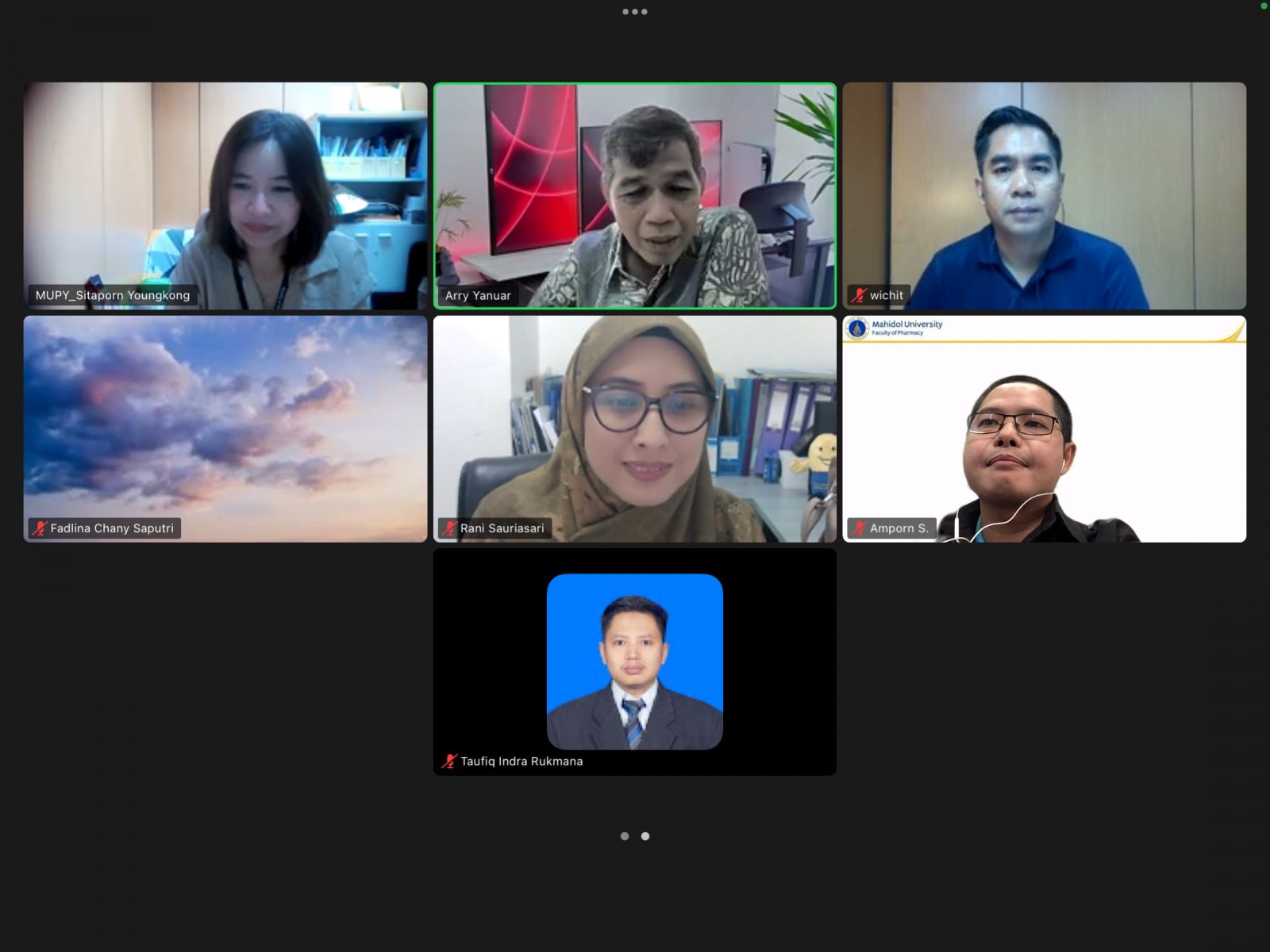 Zoom Meeting with University of Indonesia Faculty of Pharmacy