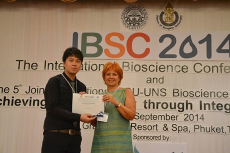 Outstanding Poster Presentation Award in Bioscience Conference 2014