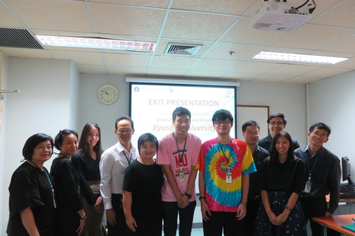 Exit Presentation of Kyushu students