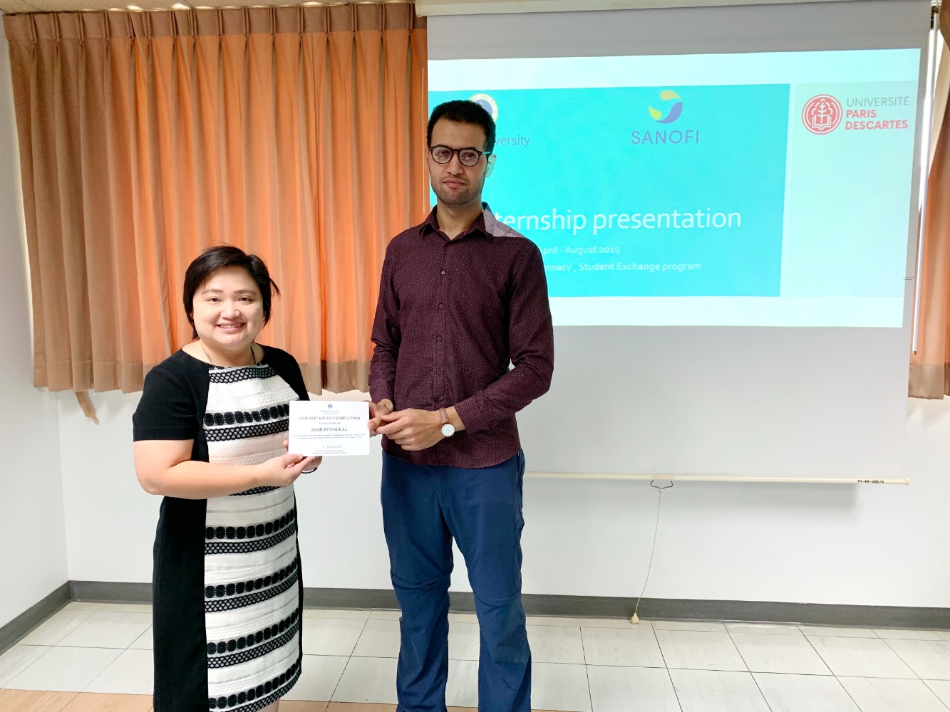 Exit Presentation of Paris Student