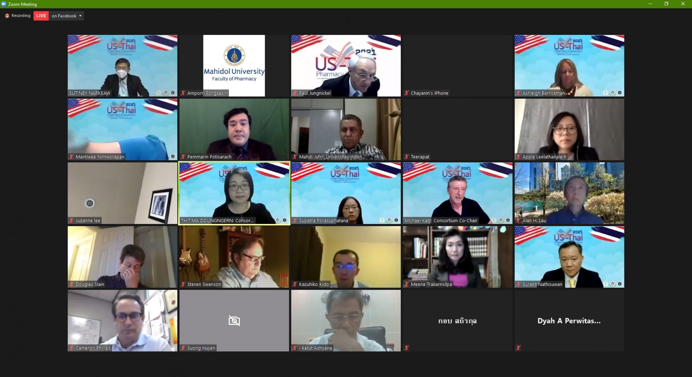 2021 US-Thai Pharmacy Consortium 
