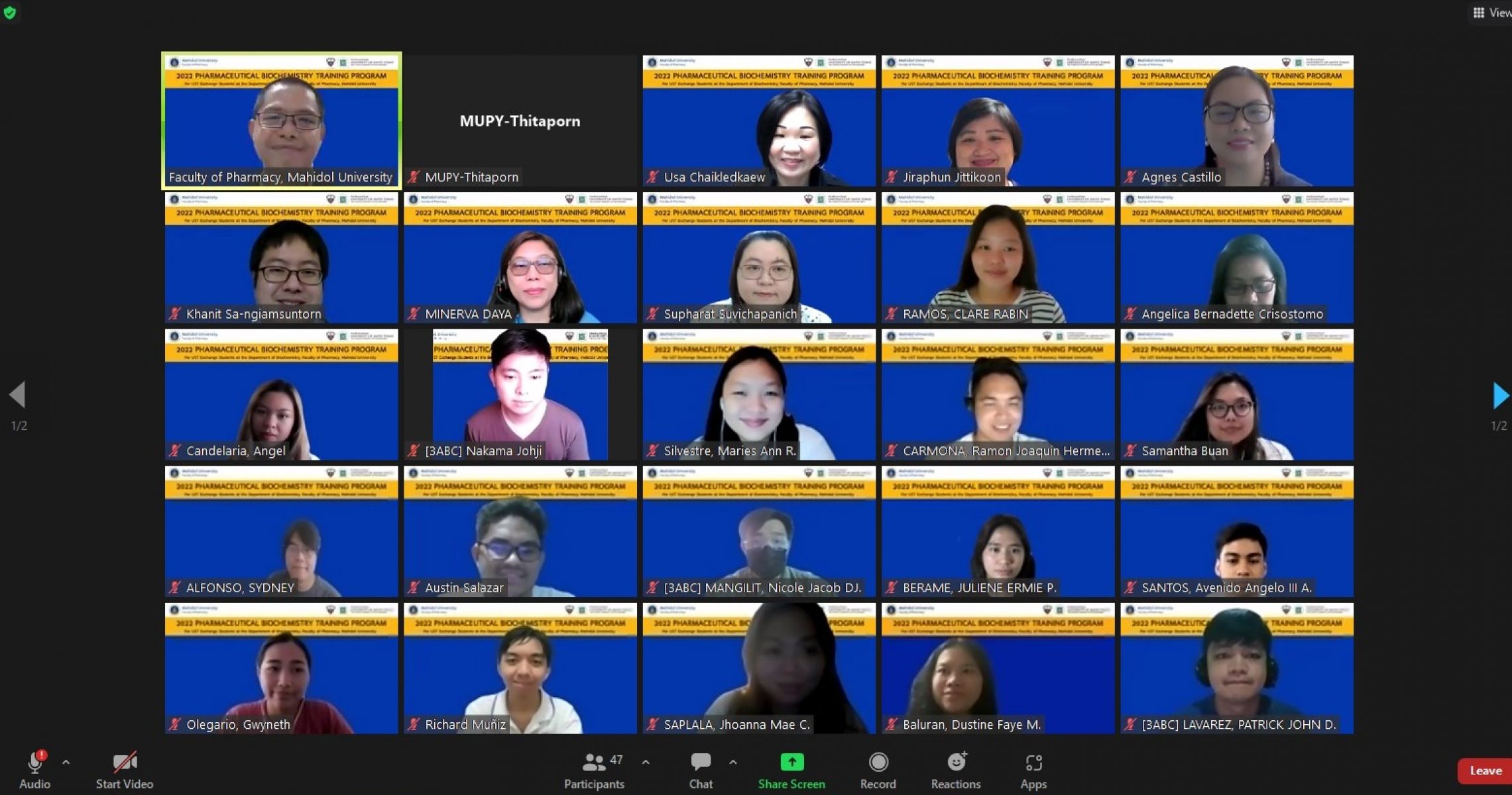 Biochemistry Department organized the 2022 Online Training for UST Students