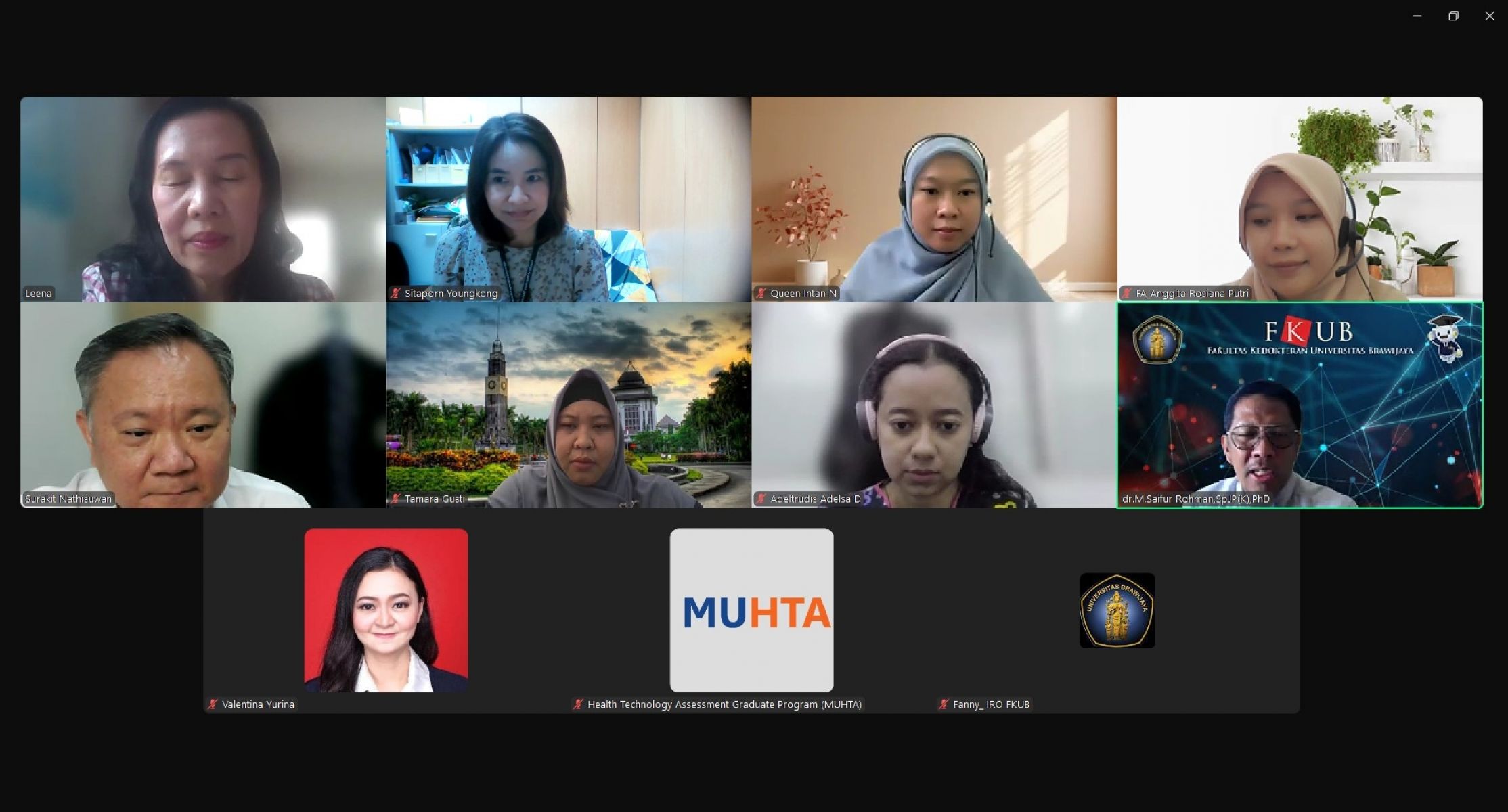 Zoom Meeting with Faculty of Medicine,
Universitas Brawijaya