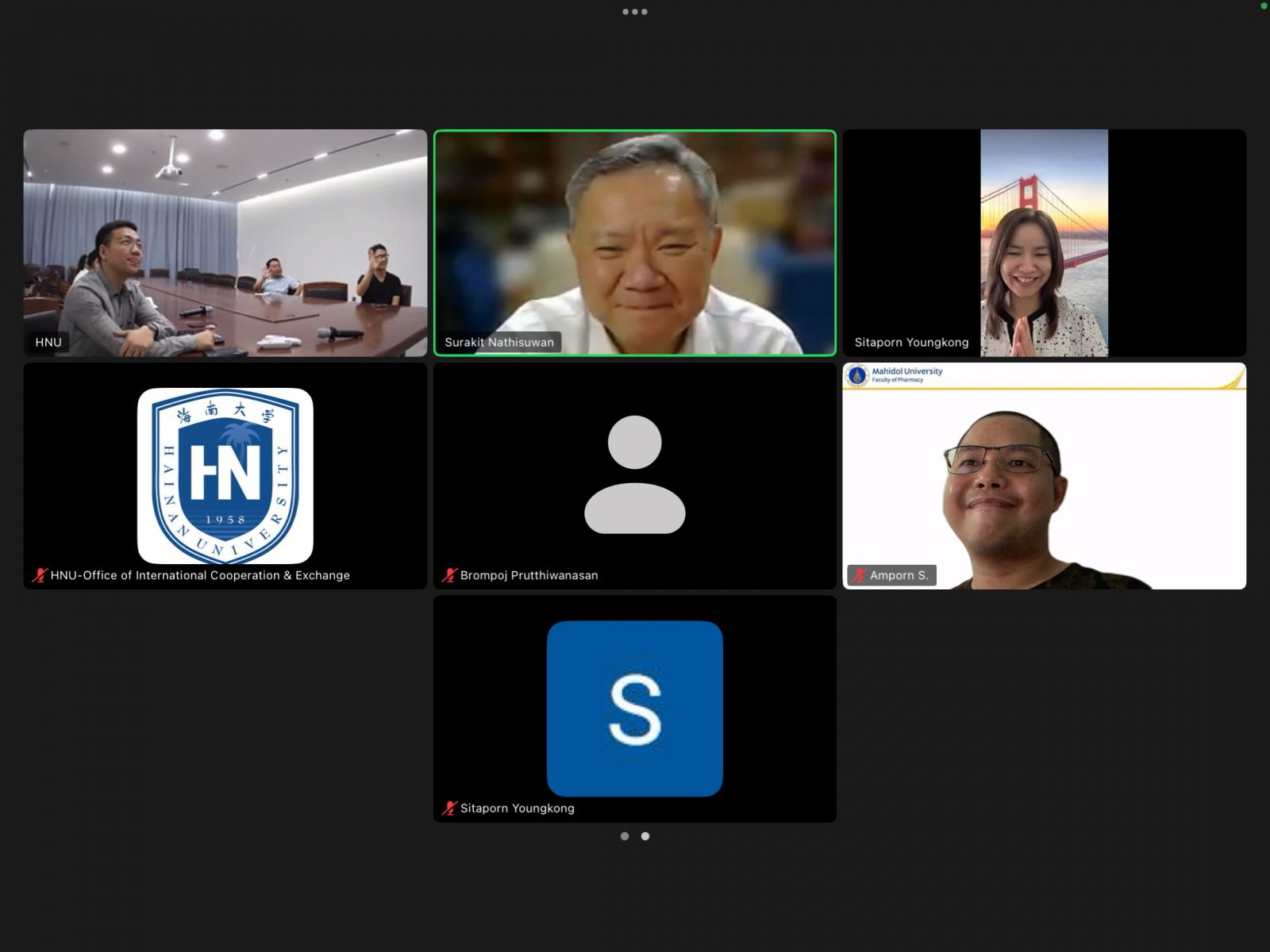 Online meeting with the School of Pharmaceutical Sciences, Hainan University