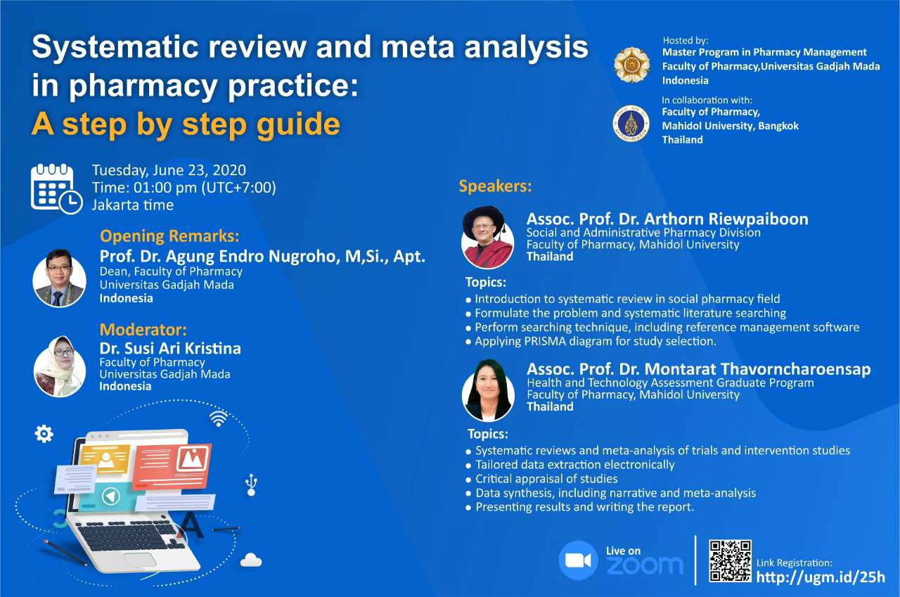 Webinar: Systematic review and meta analysis in pharmacy practice: A ...