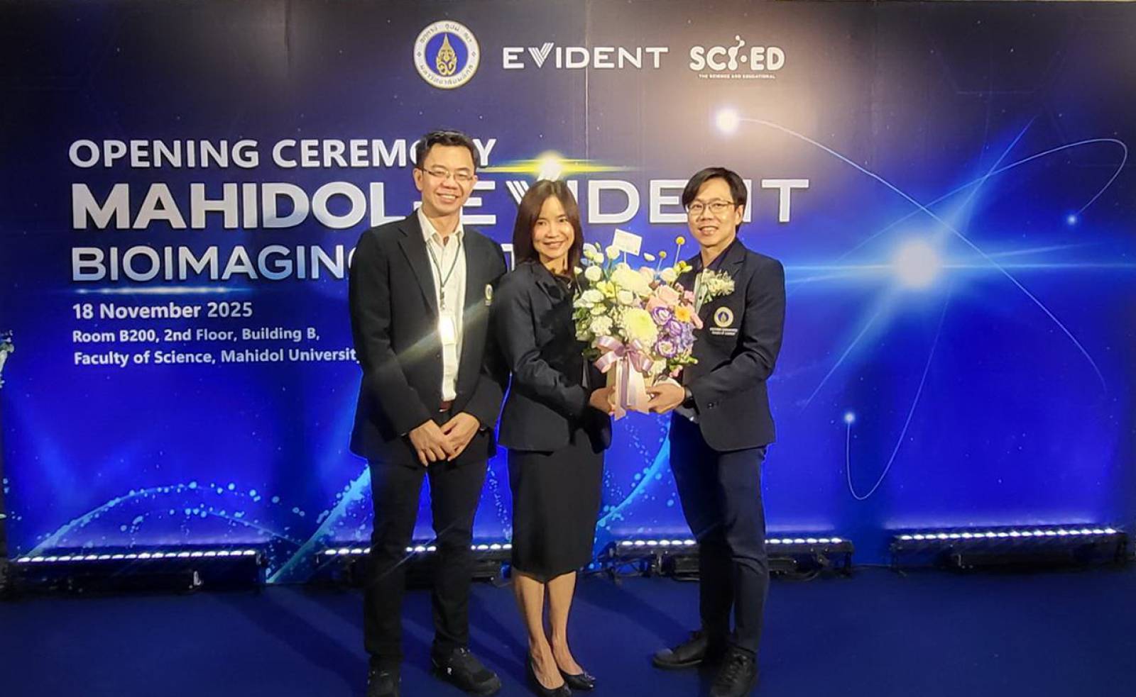 เภสัชมหิดลร่วมแสดงความยินดี คณะวิทยาศาสตร์ ในพิธีเปิดศูนย์ Mahidol – Evident Bioimaging Center