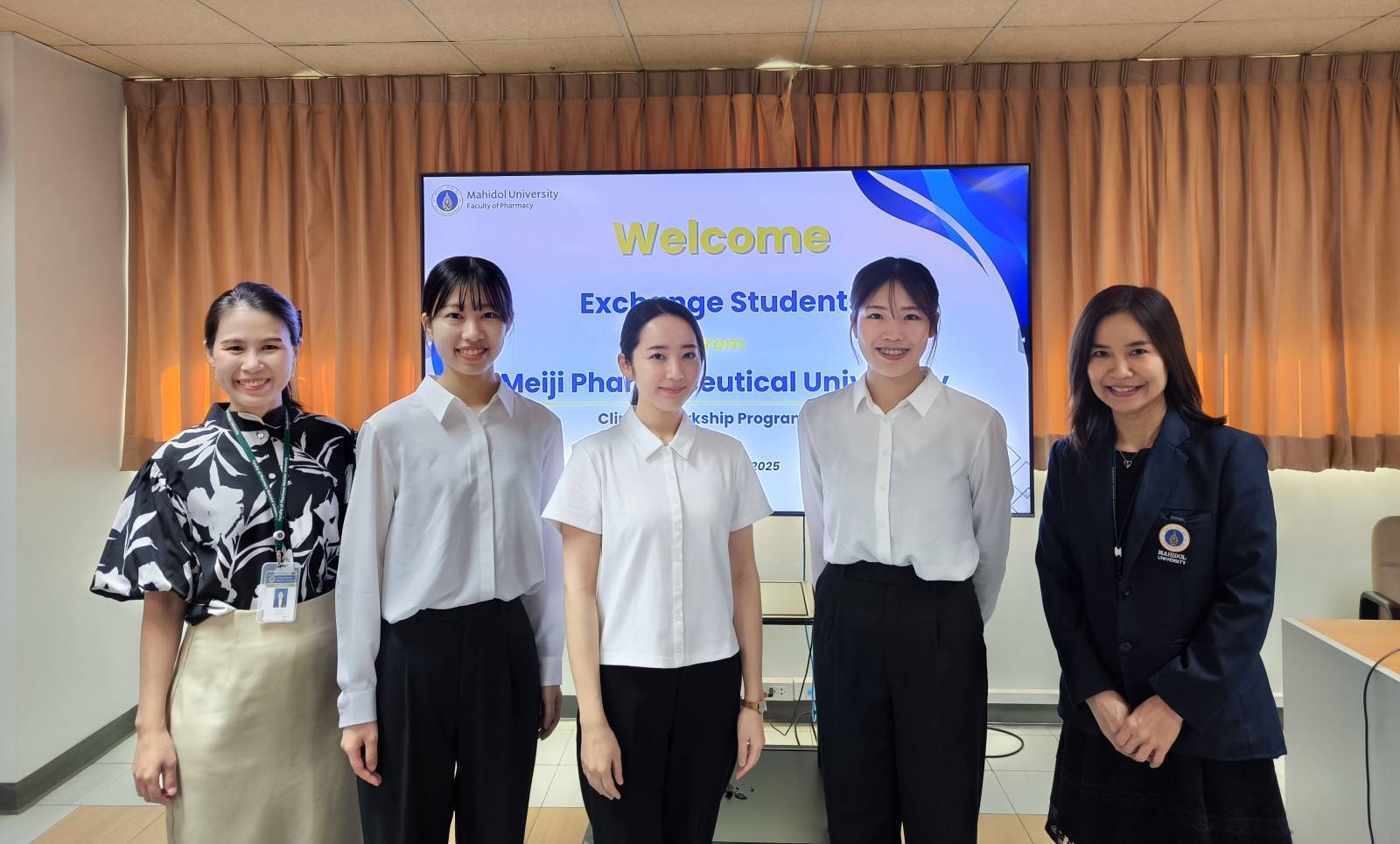 งานวิเทศสัมพันธ์ฯ จัดปฐมนิเทศโครงการแลกเปลี่ยนนักศึกษาต่างชาติจาก Meiji Pharmaceutical University ประเทศญี่ปุ่น