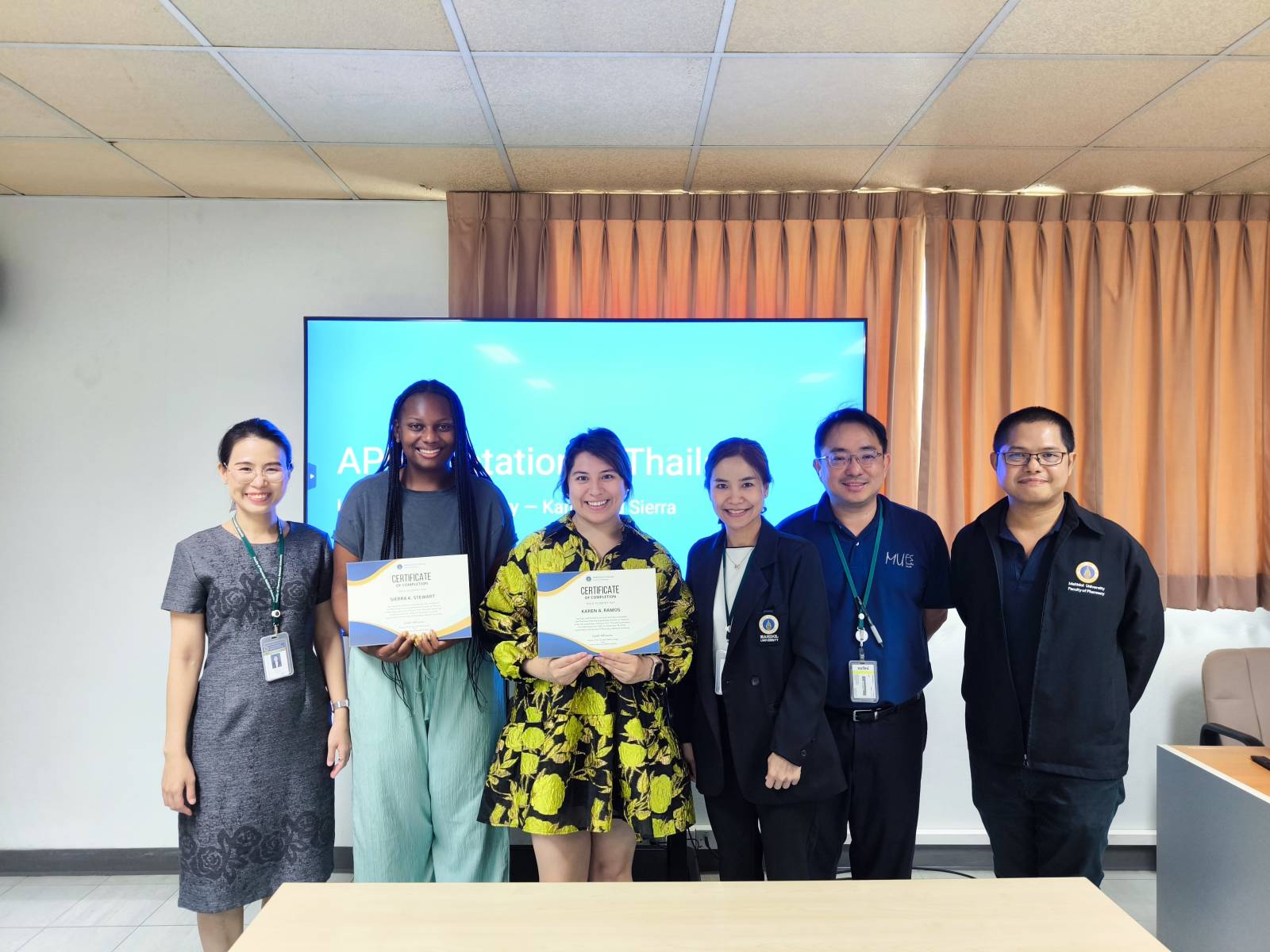 Exit Presentation for Exchange Students from College of Pharmacy, University of Kentucky, USA